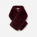 Burgundy Faux Fur Scarf