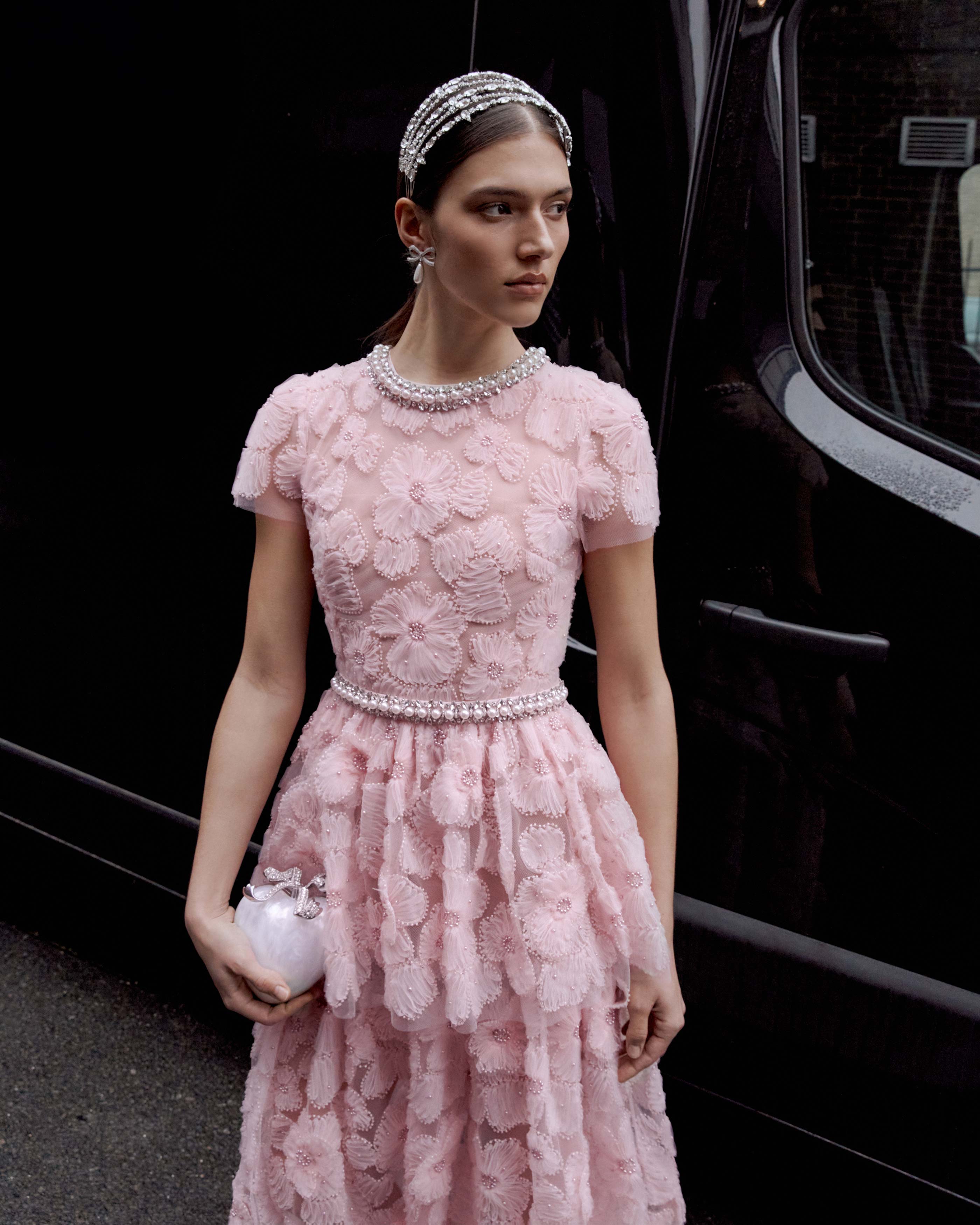 Self Portrait Blush Midi Lace Dress Self-Portrait Azaelea Crochet