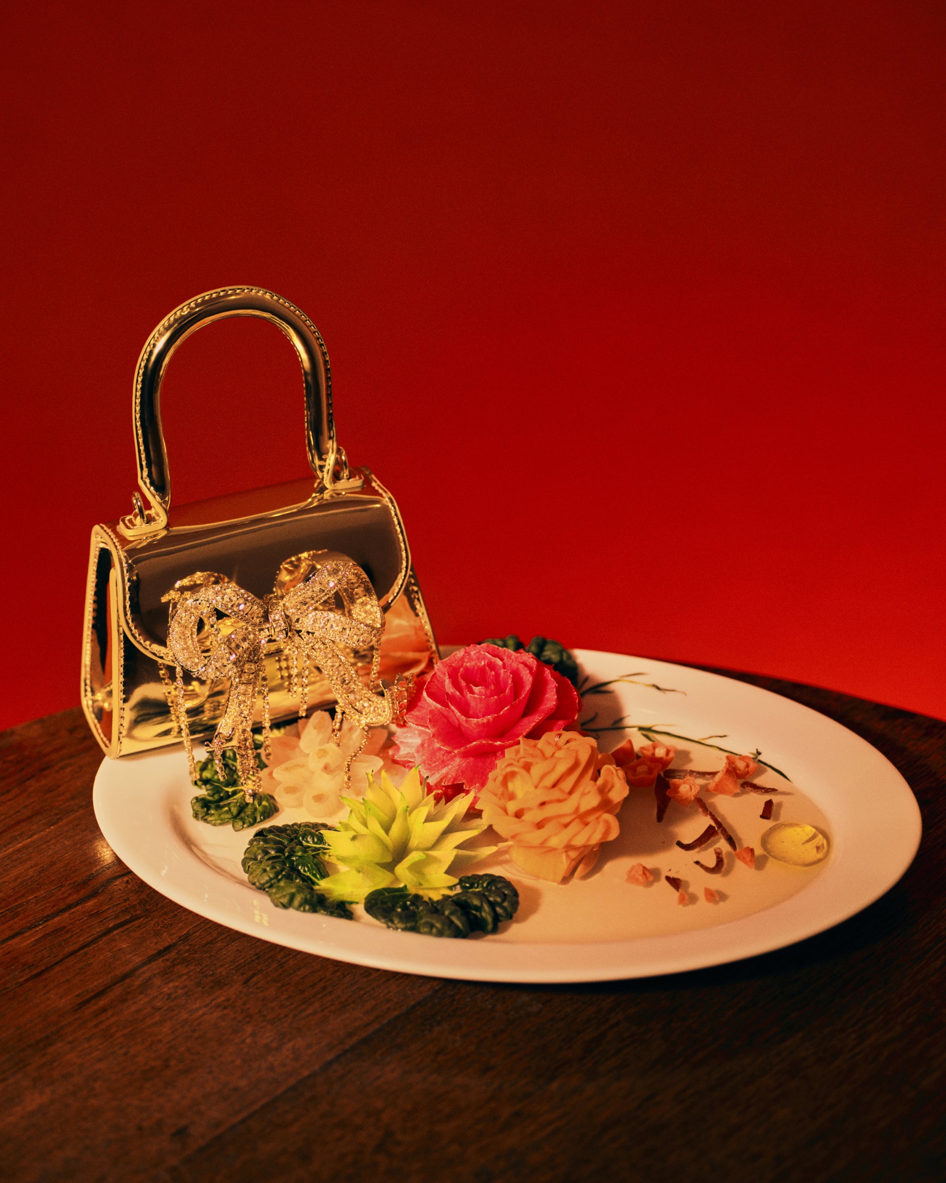 Gold Tinsel Boucle Embellished Mini Dress selfportrait