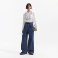 Wide Leg Flare Denim Jeans