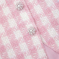 Pink Check Boucle Mini Skirt