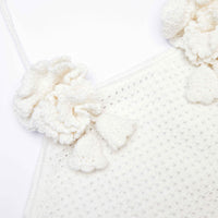 White Crochet Crop Top