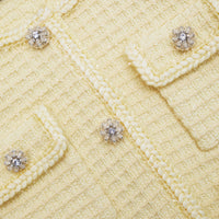 Yellow Textured Knit Jacket