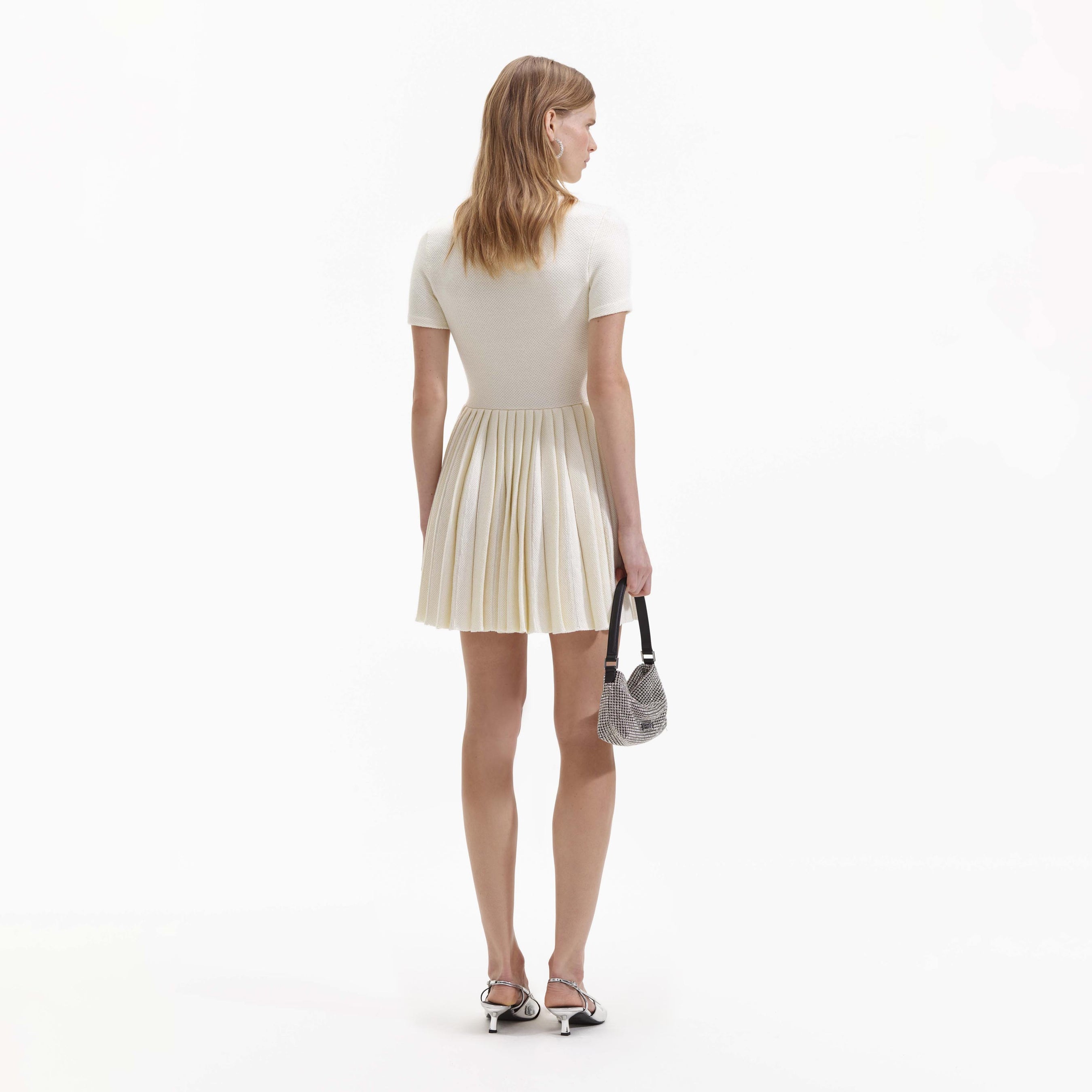 Cream Knit Mini Dress – self-portrait