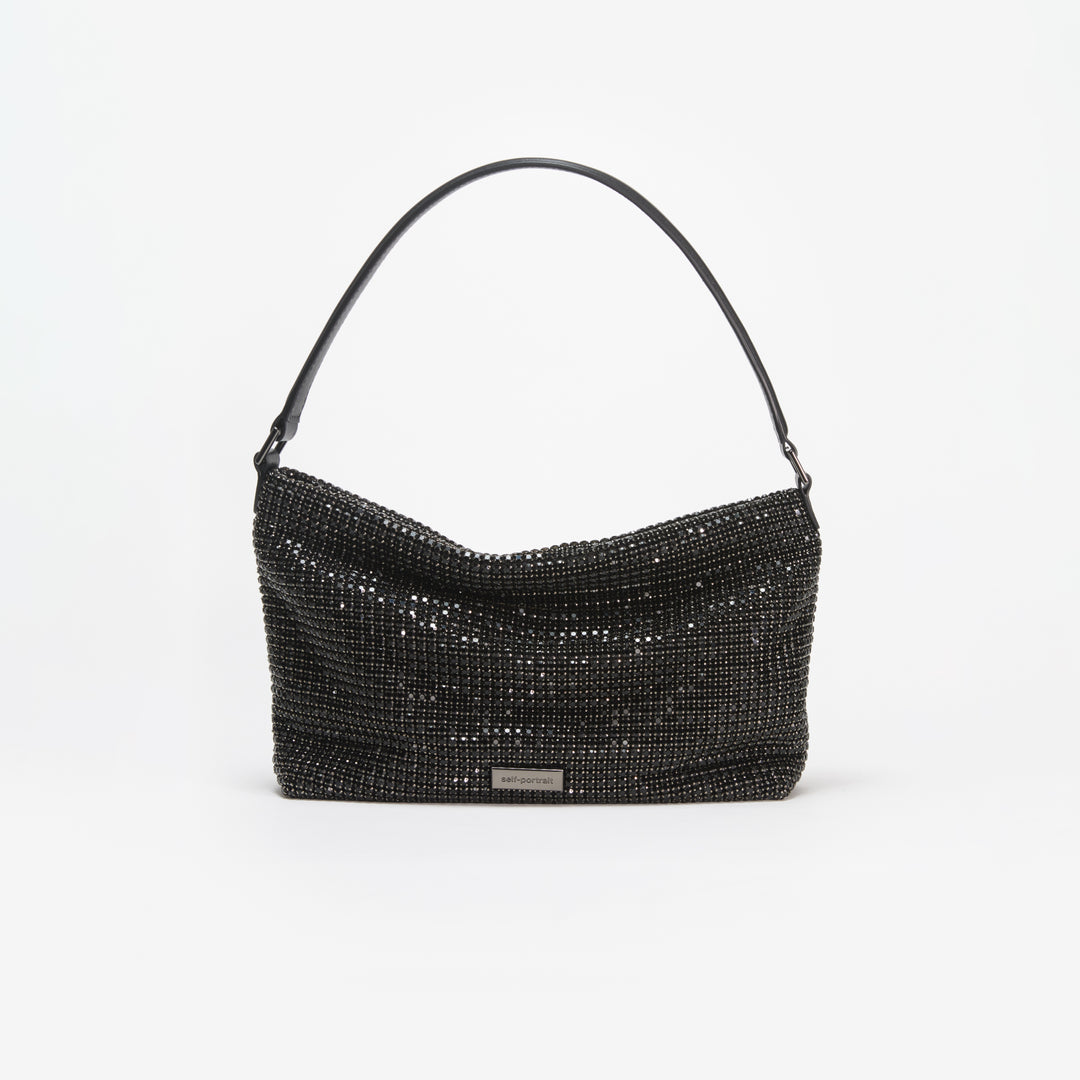 Self-Portrait Self-Portrait Suede mini shoulder bag