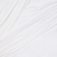 White Stretch Crepe Diamante Midi Dress
