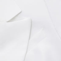 White Tailored Taffeta Midi Dress