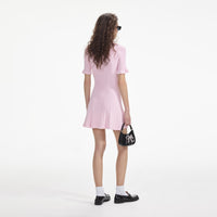 Pink Viscose Knit Mini Dress