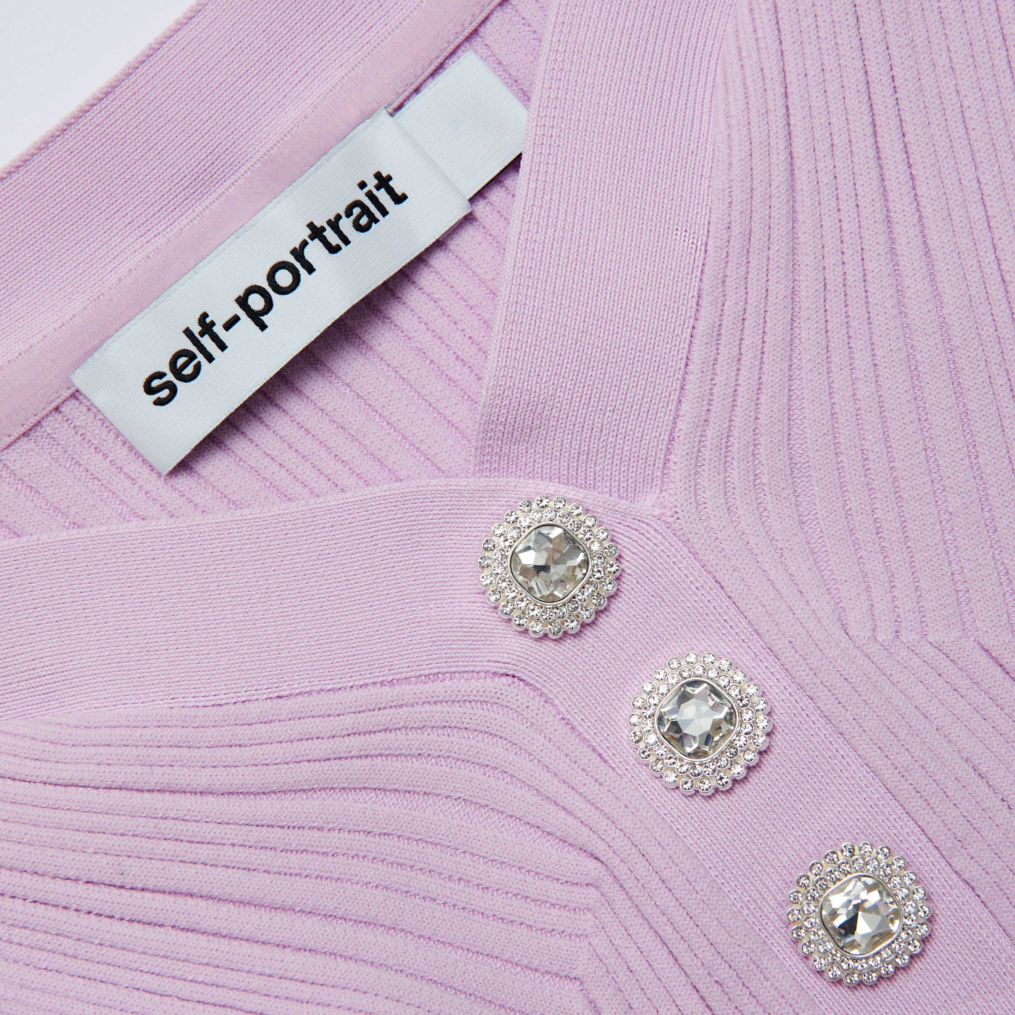 핑크 리브 니트 미니 드레스