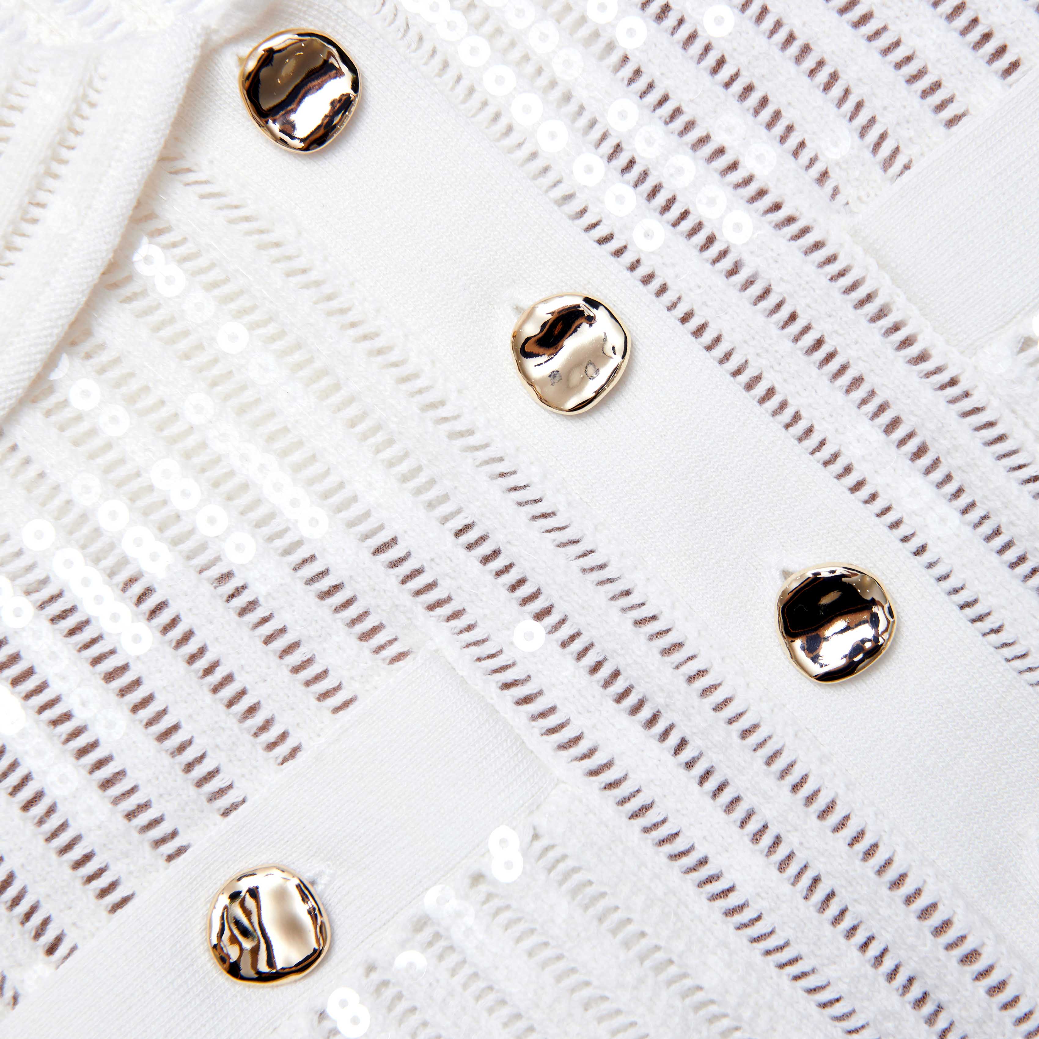 화이트 스팽글 크로셰 탑