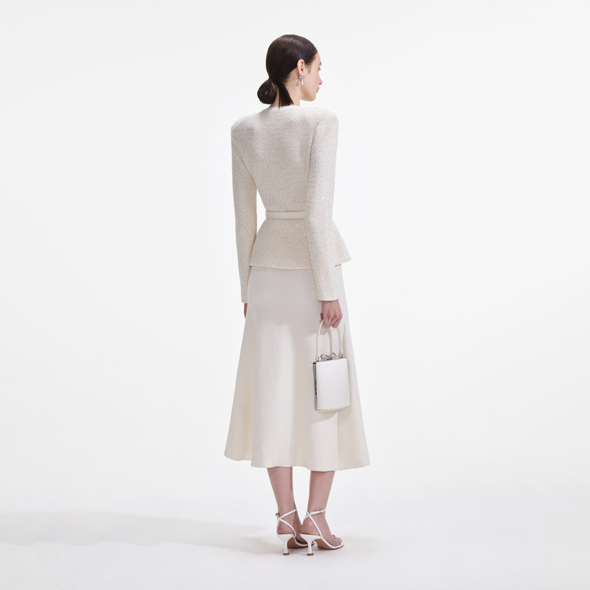 self portrait cream knit midi dress Self-portrait cream knit midi dress  Size XS Hire $200