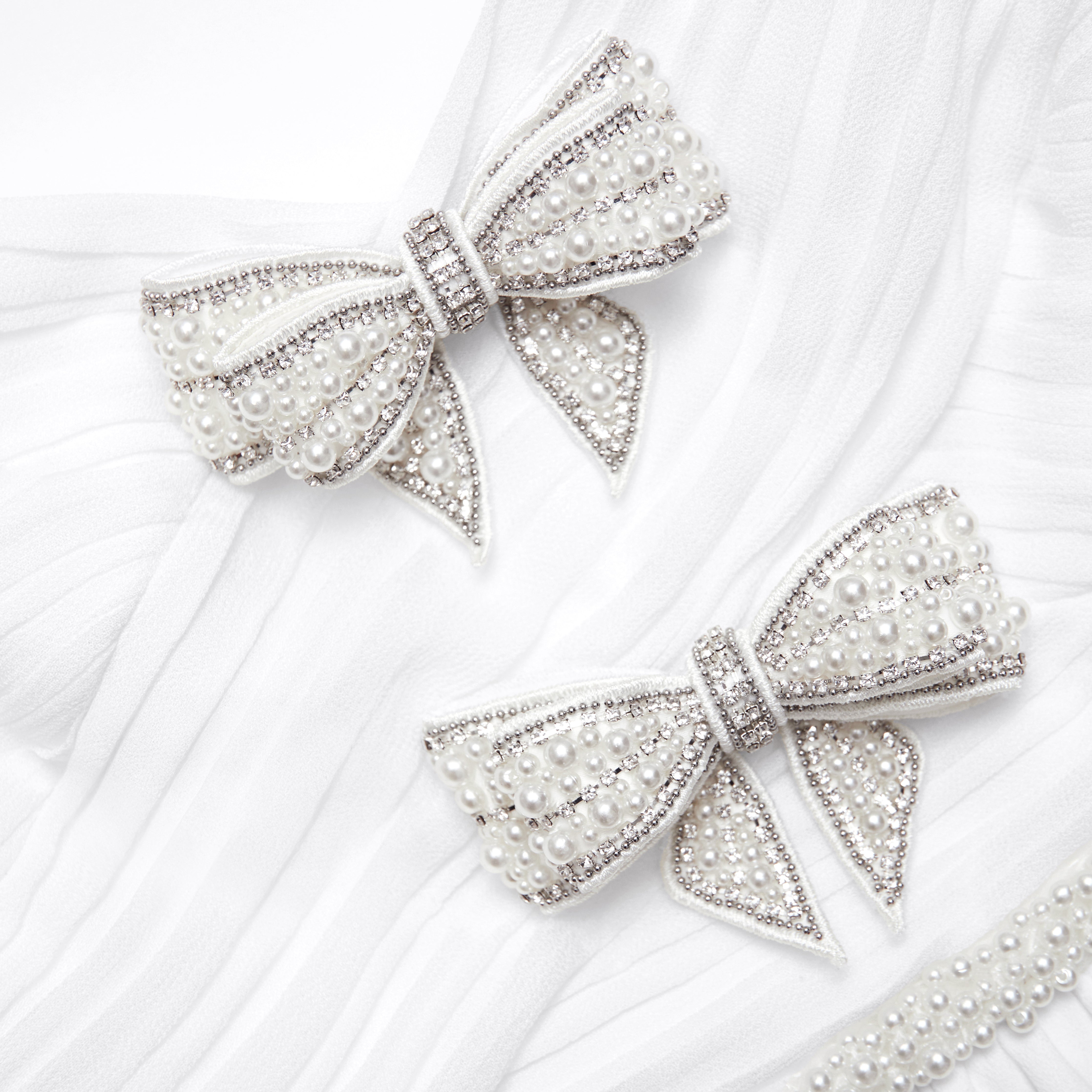 White Chiffon Bow Maxi Dress – self-portrait