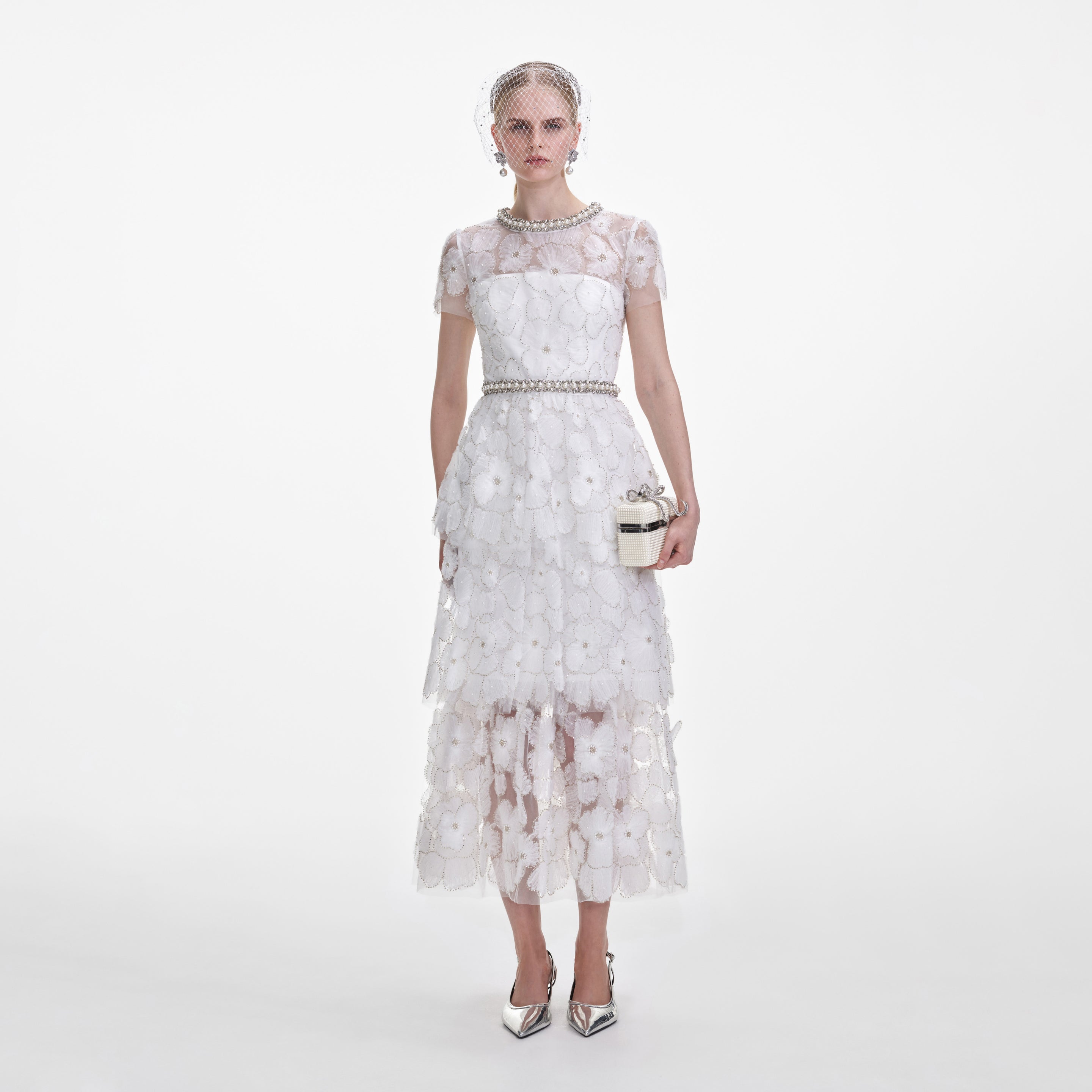 self portrait white lace panel midi dress self-portrait - White Linen Lace Insert Midi Dress