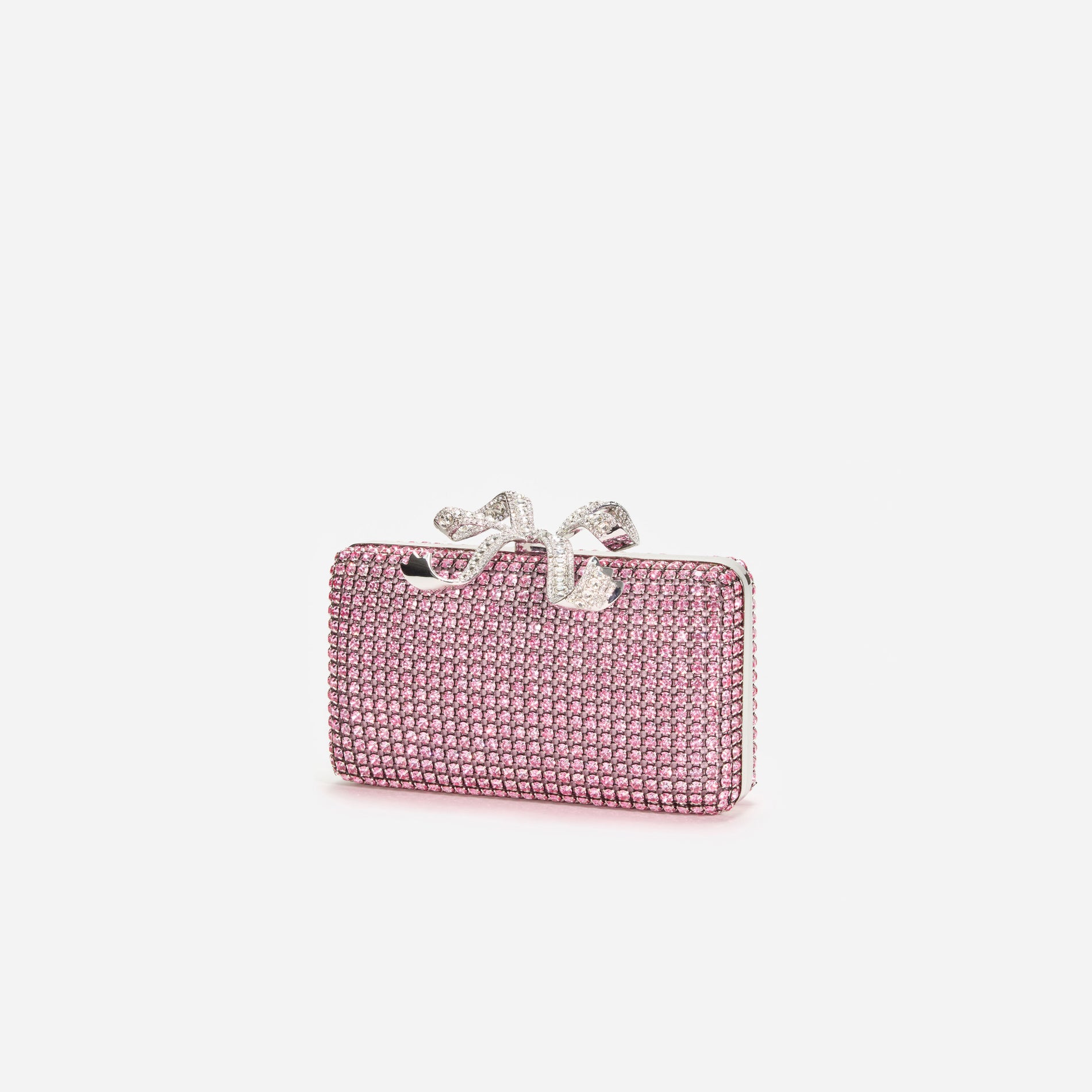 A photo of the Pink Crystal Box Clutch