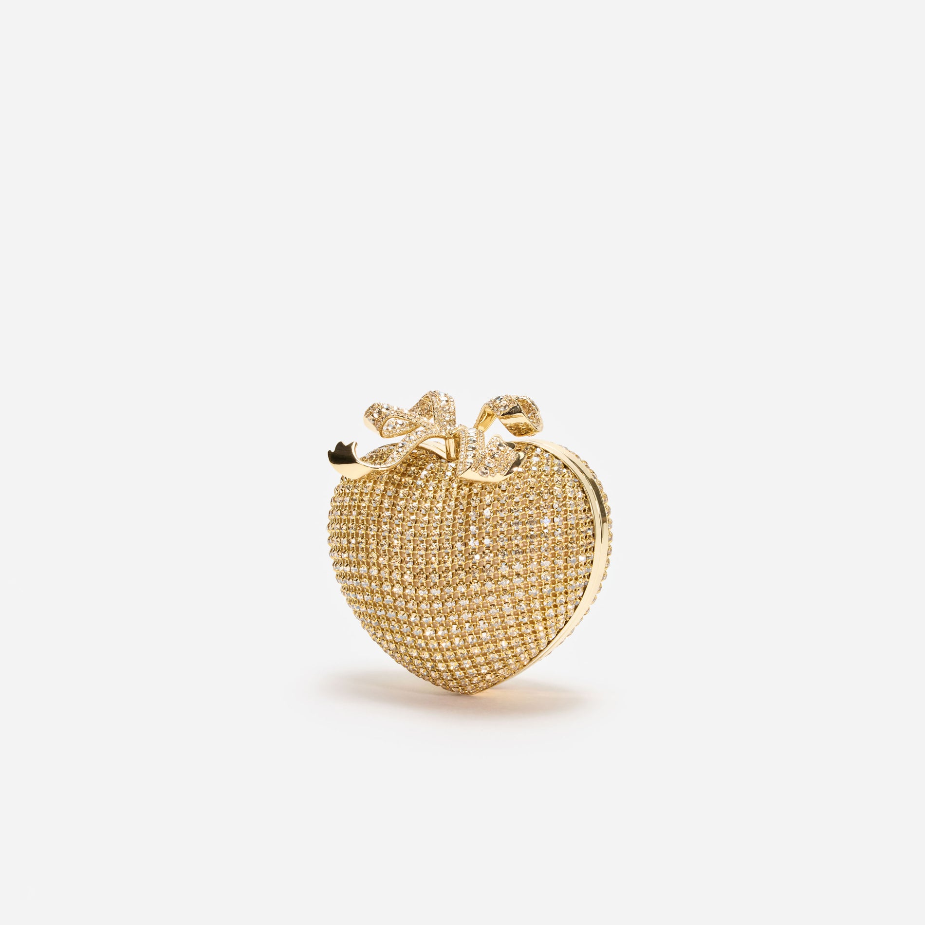 A photo of the Gold Crystal Heart Clutch