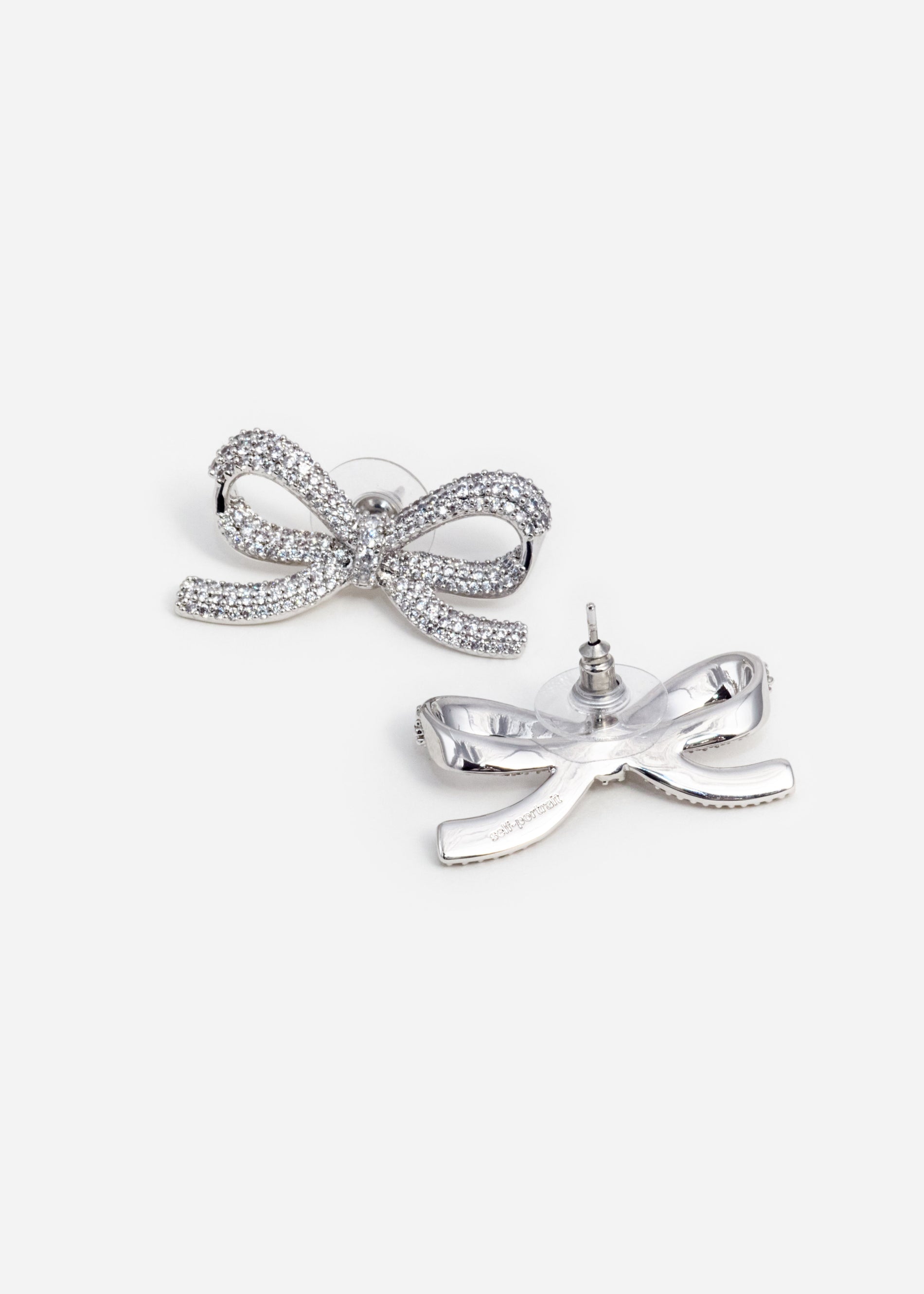 A photo of the Crystal Bow Earrings