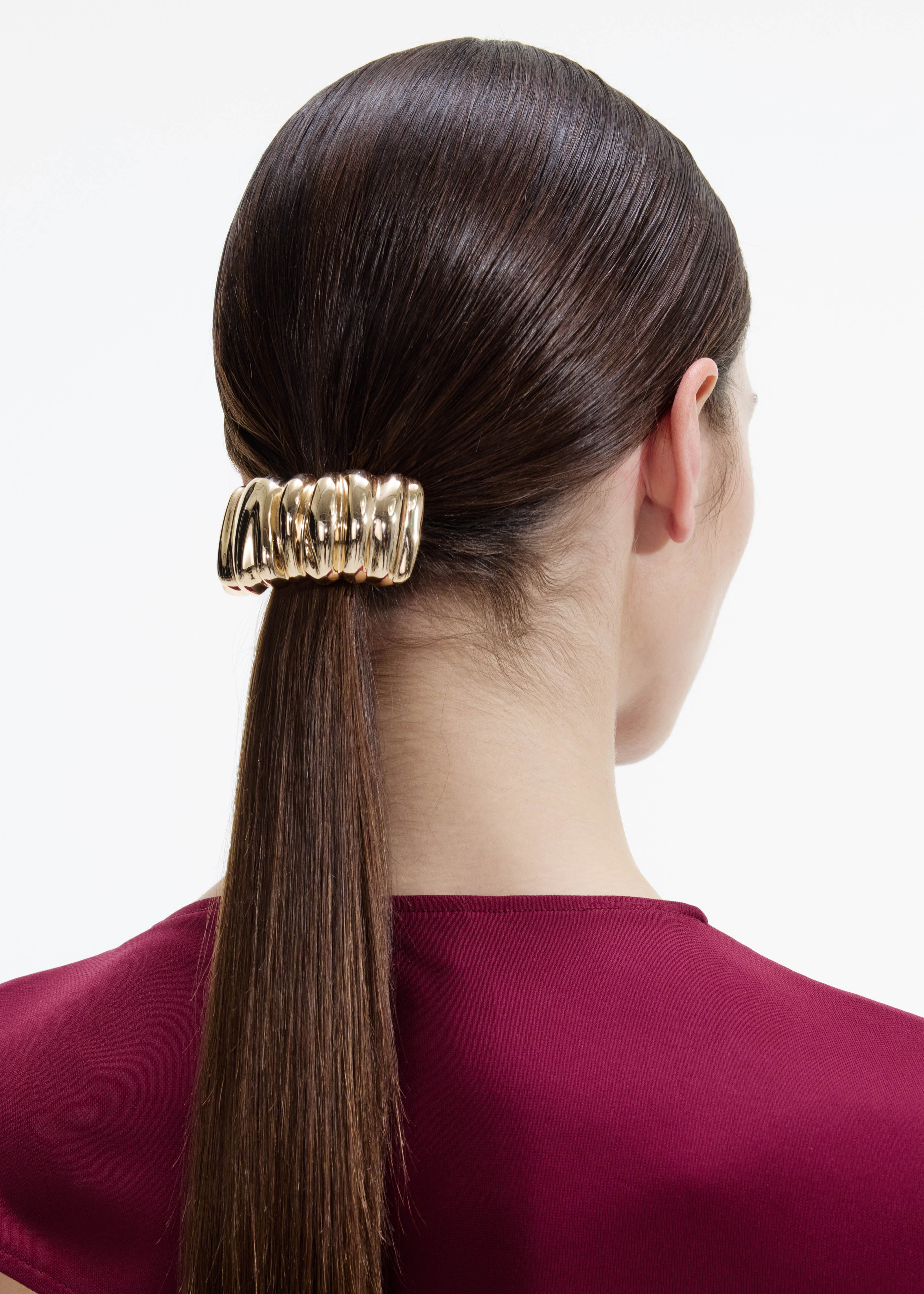 Gold Bar Hair Cuff – self-portrait
