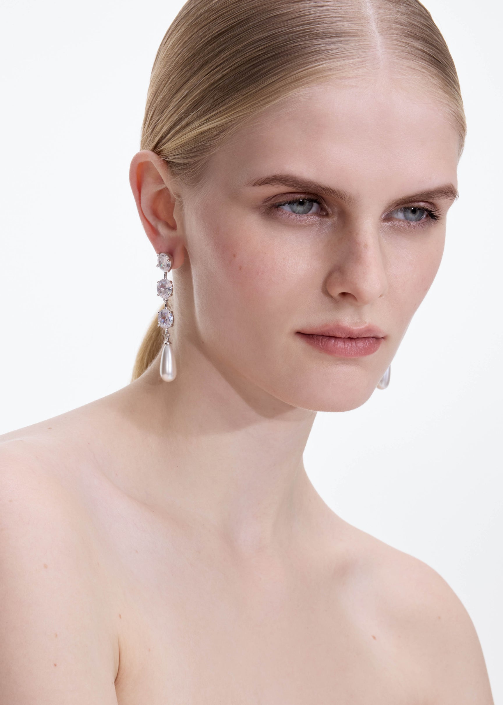 Transparent Crystal Large Water Droplet Pendant Earrings Exquisite Elegant Luxurious Women Jewelry Sparkling Statement Pieces main image 0
