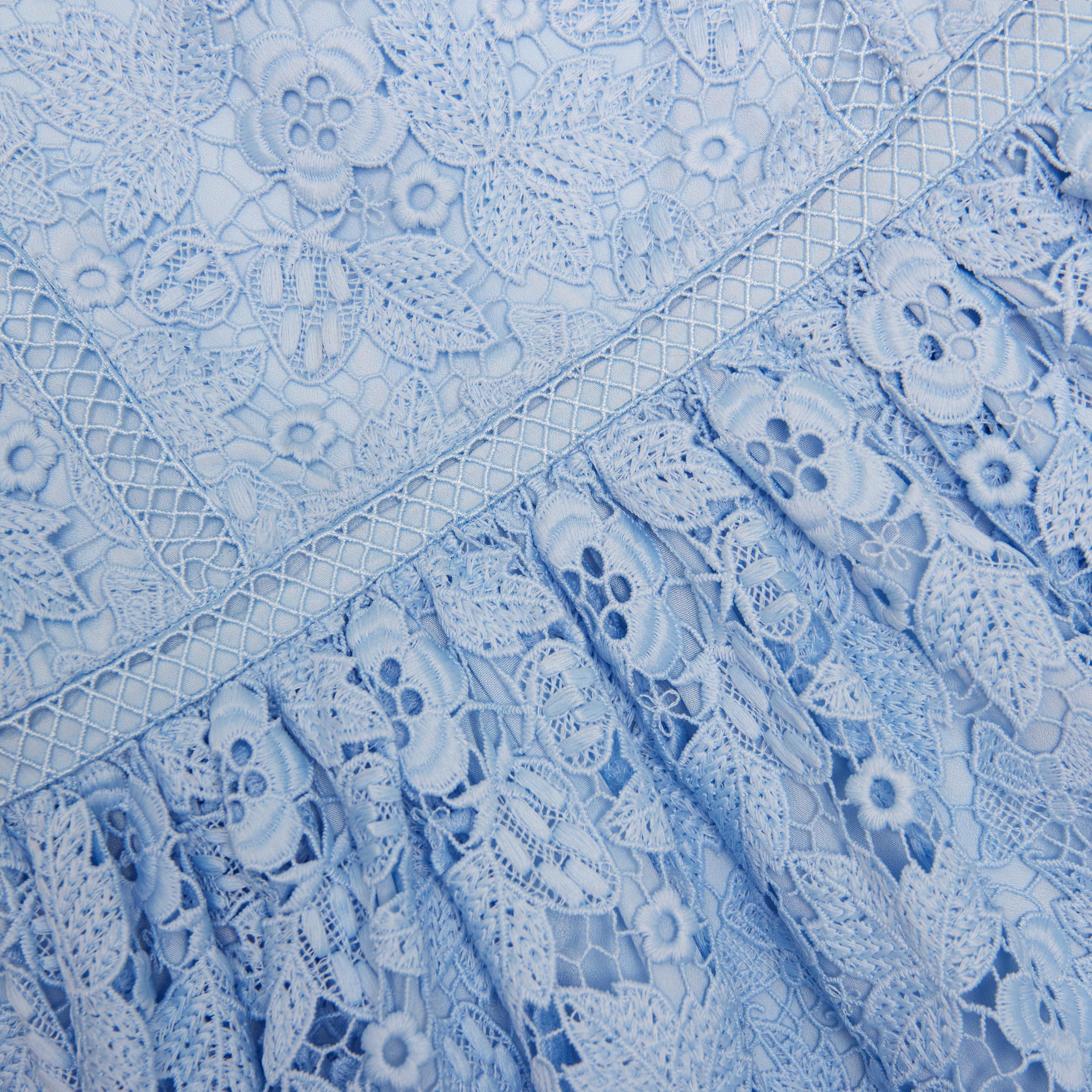 블루 버터플라이 레이스 드레스