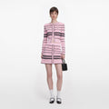 Pink Stripe Knit Mini Skirt