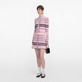 Pink Stripe Knit Mini Skirt
