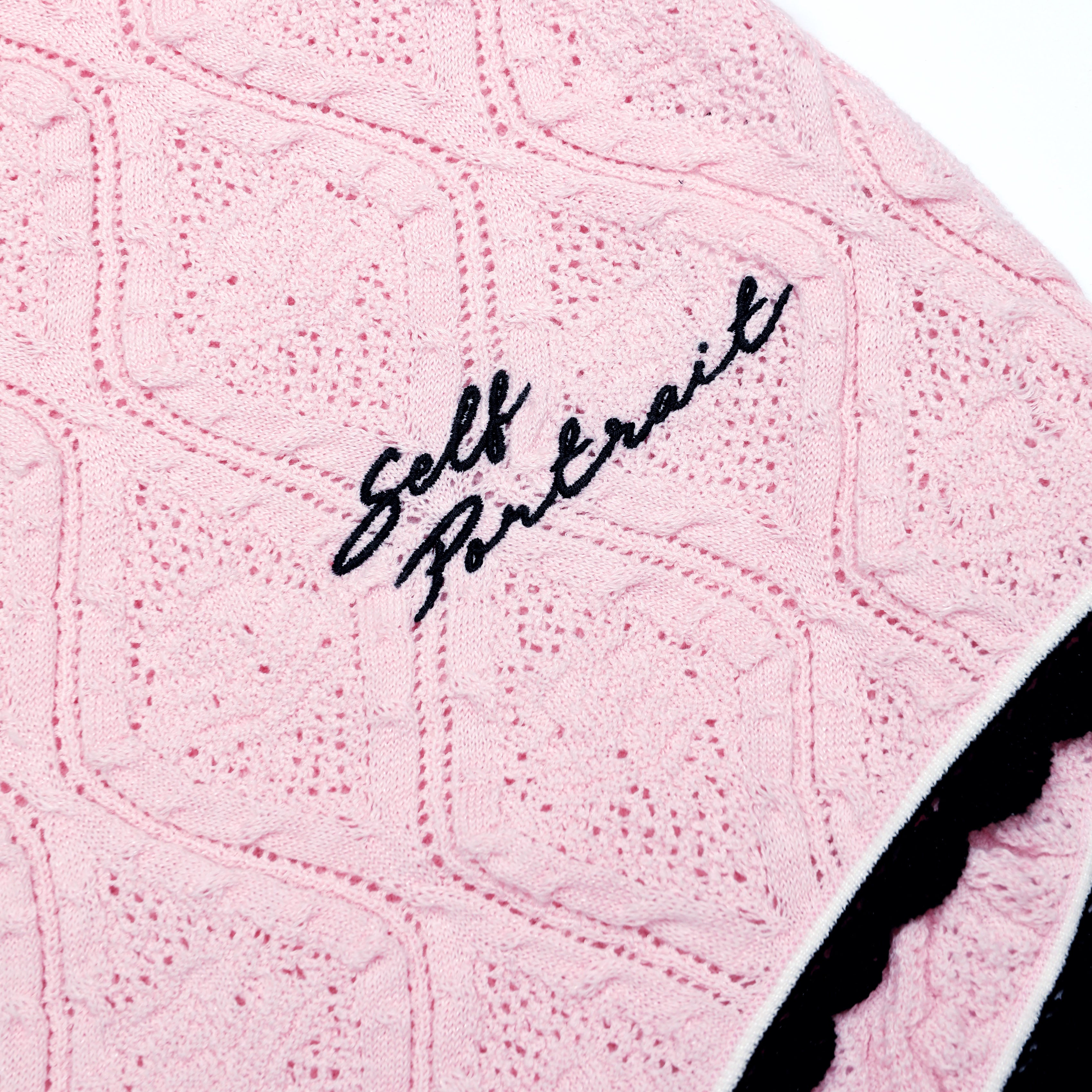 Pink Pointelle Knit Playsuit