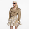 Gold Metallic Mini Skirt