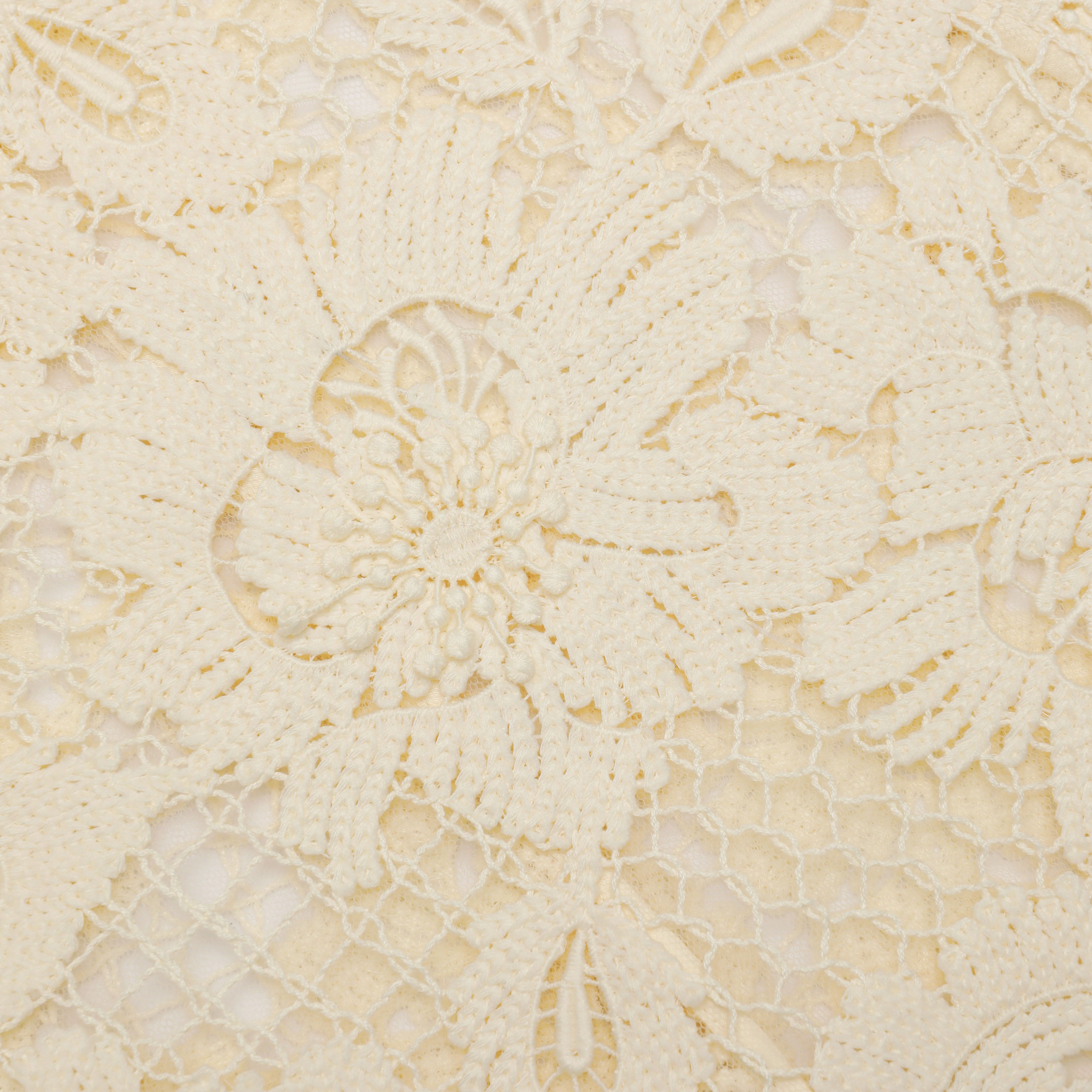 Yellow Crochet Lace Midi Dress – self-portrait