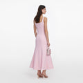 Pink Crepe Midi Dress