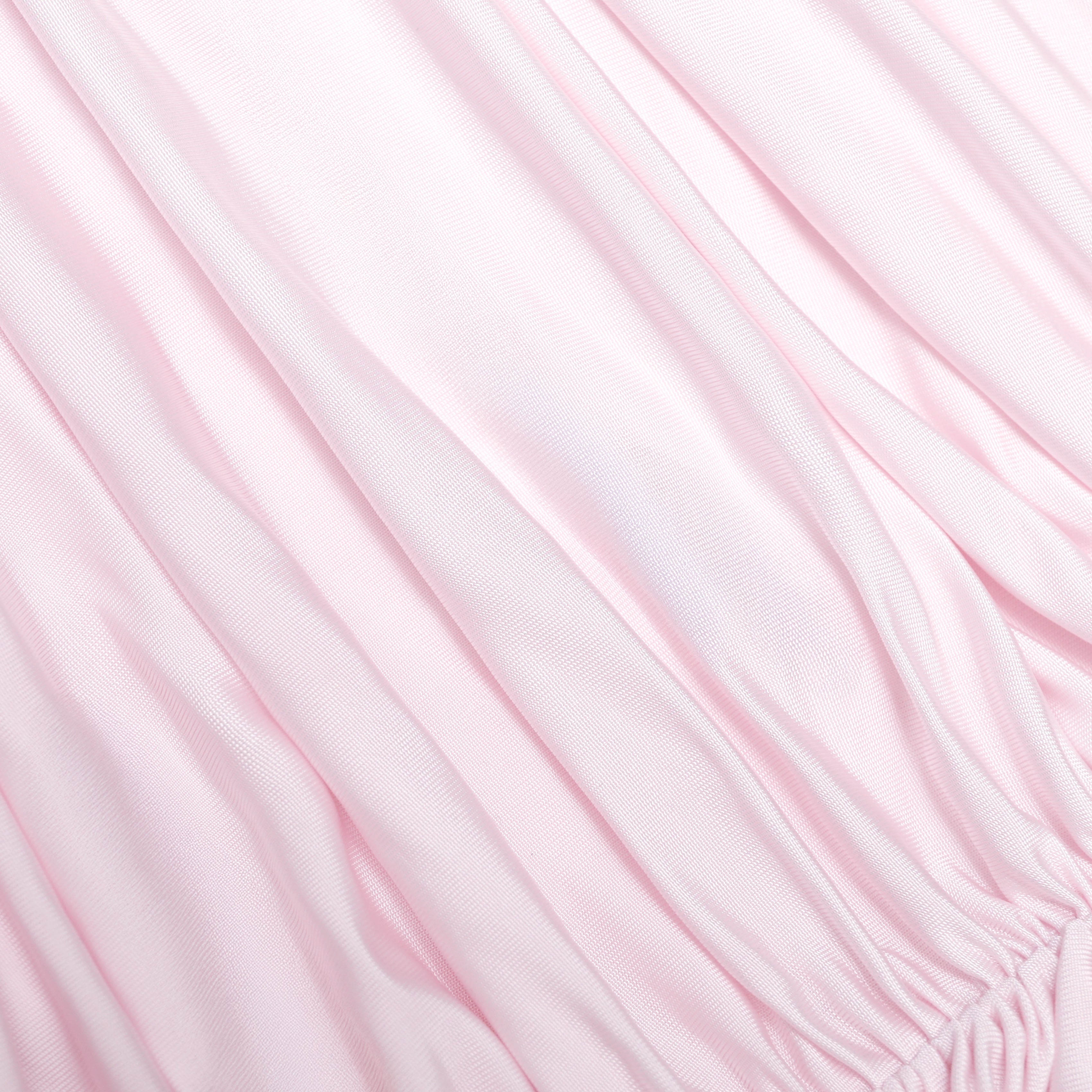 Pink Jersey Draped Maxi Dress