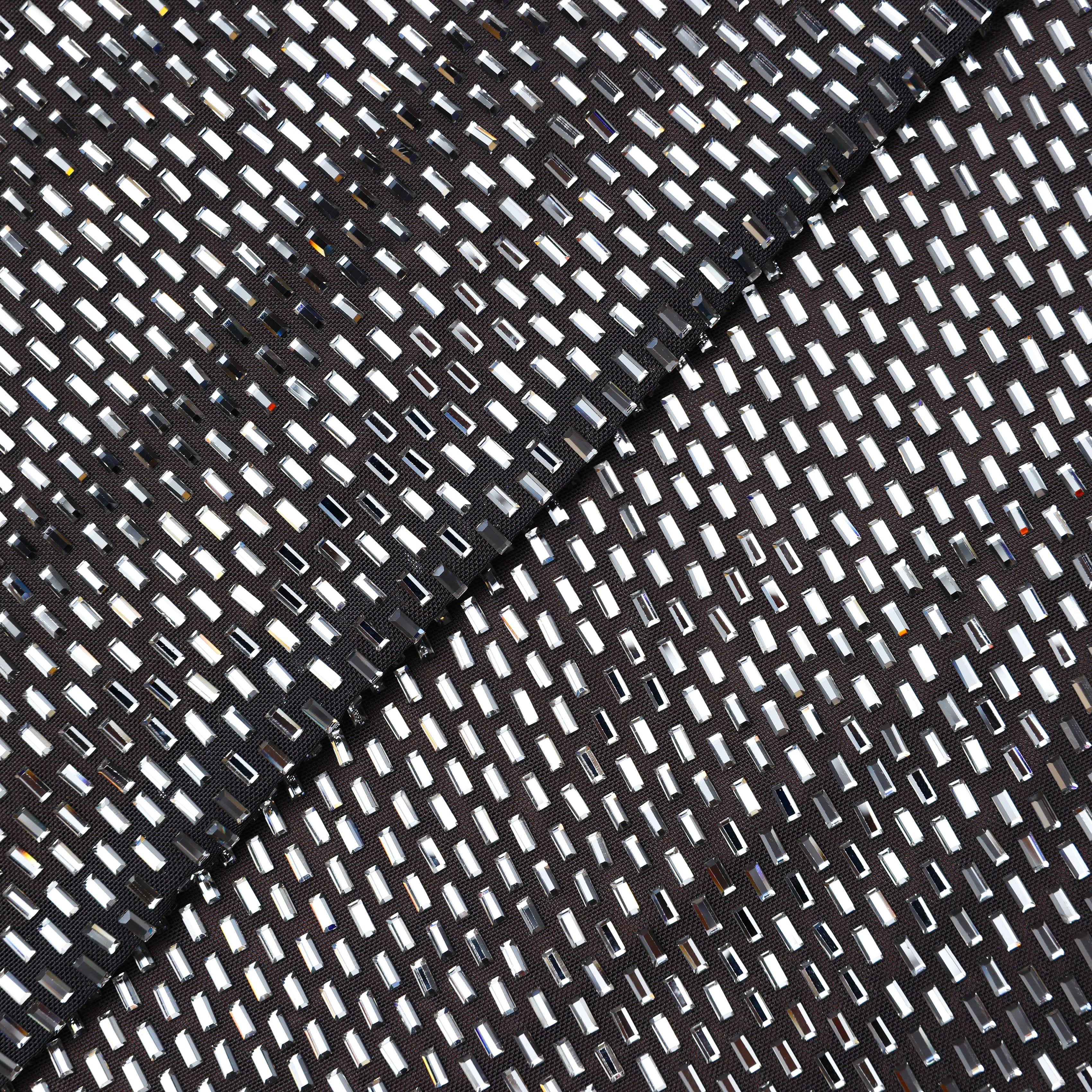 Gunmetal Rhinestone Midi Skirt