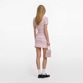 Pink Textured Knit Mini Dress