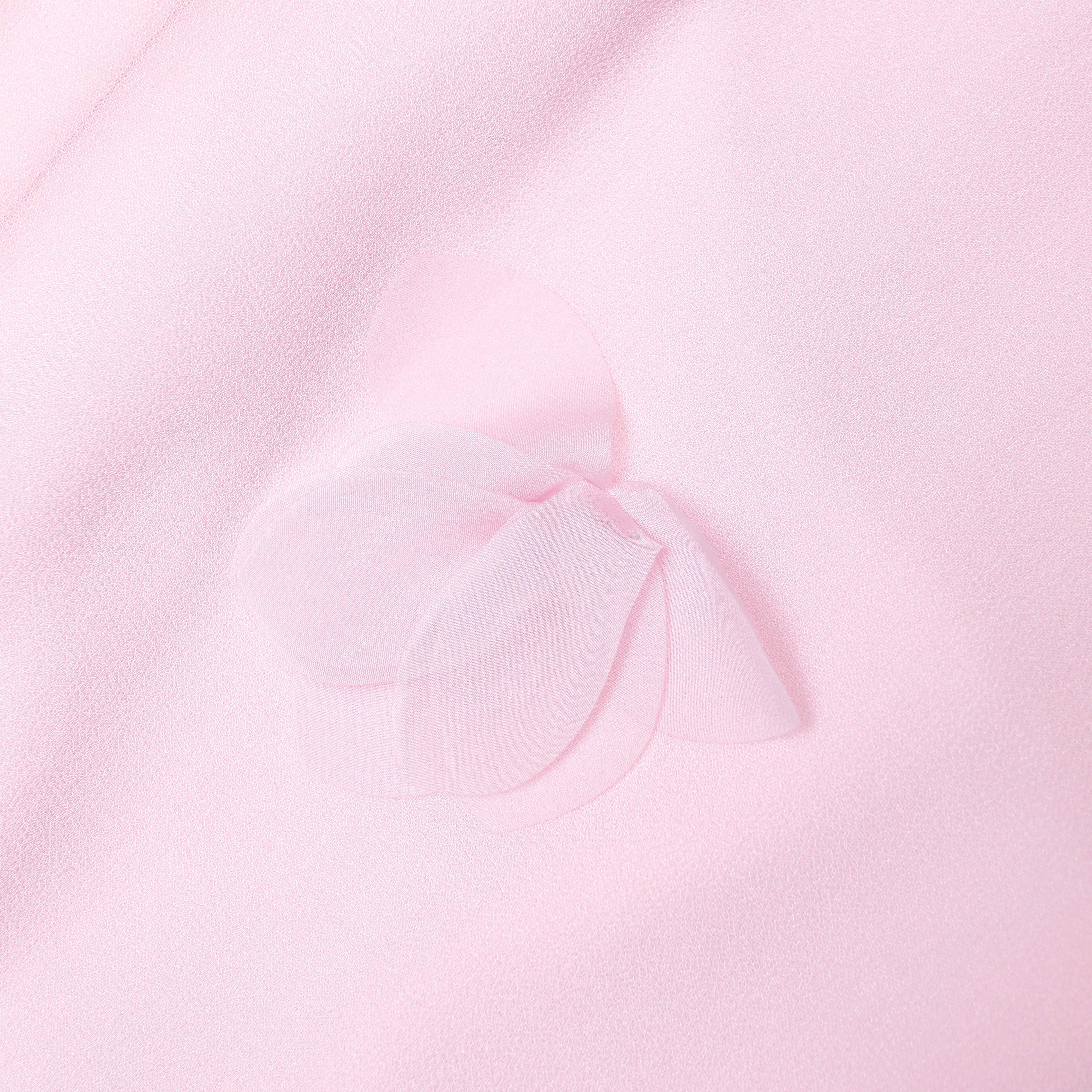 Pink Georgette Scarf Maxi Dress