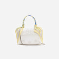 Cream Linen Yellow Floral Mini Bag