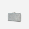 Blue Crystal Chainmail Clutch Bag