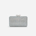 Blue Crystal Chainmail Clutch Bag