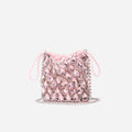 Pink Crystal Chainmail Mini Bag