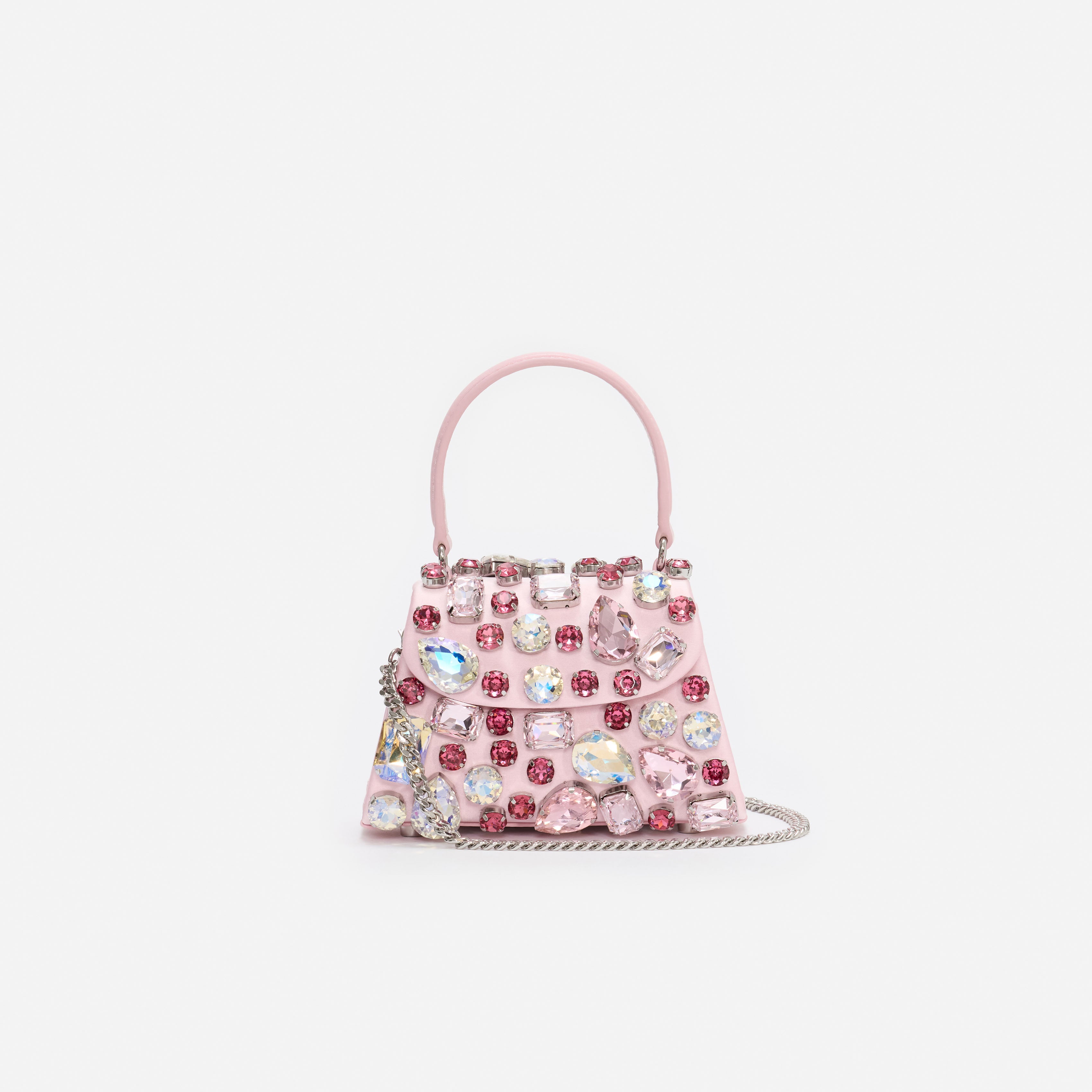 Pink Multi Crystal Mini Bag – self-portrait