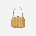 Rattan Cherry Charm Mini Bag