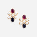 Pearl Crystal Cluster Earrings