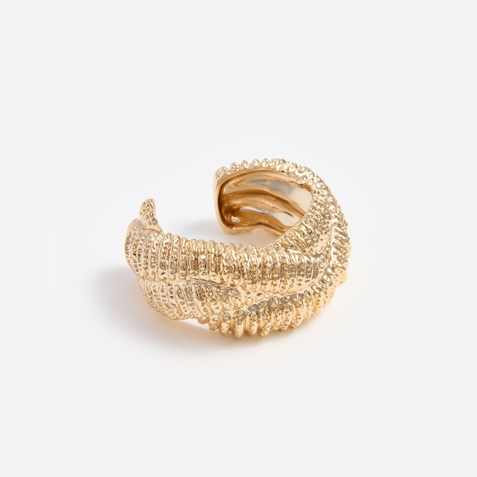 Textured Gold Twisted Cuff