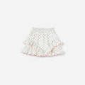 Cream Polka Dot Frill Skirt