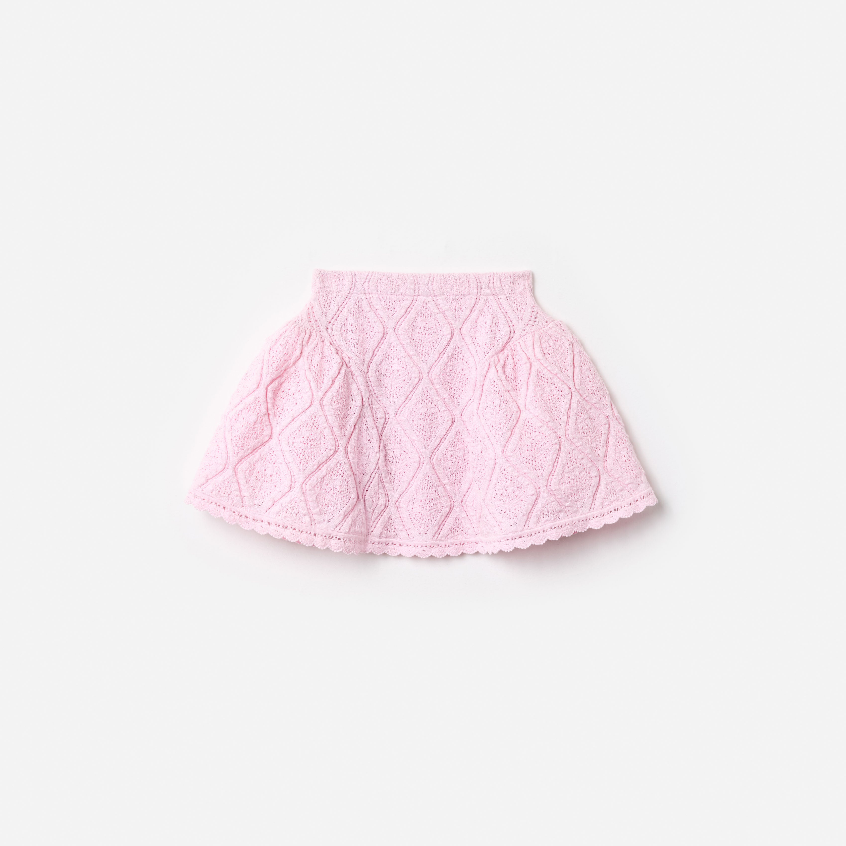 Pink Flower Embroidered Knit Top – self-portrait