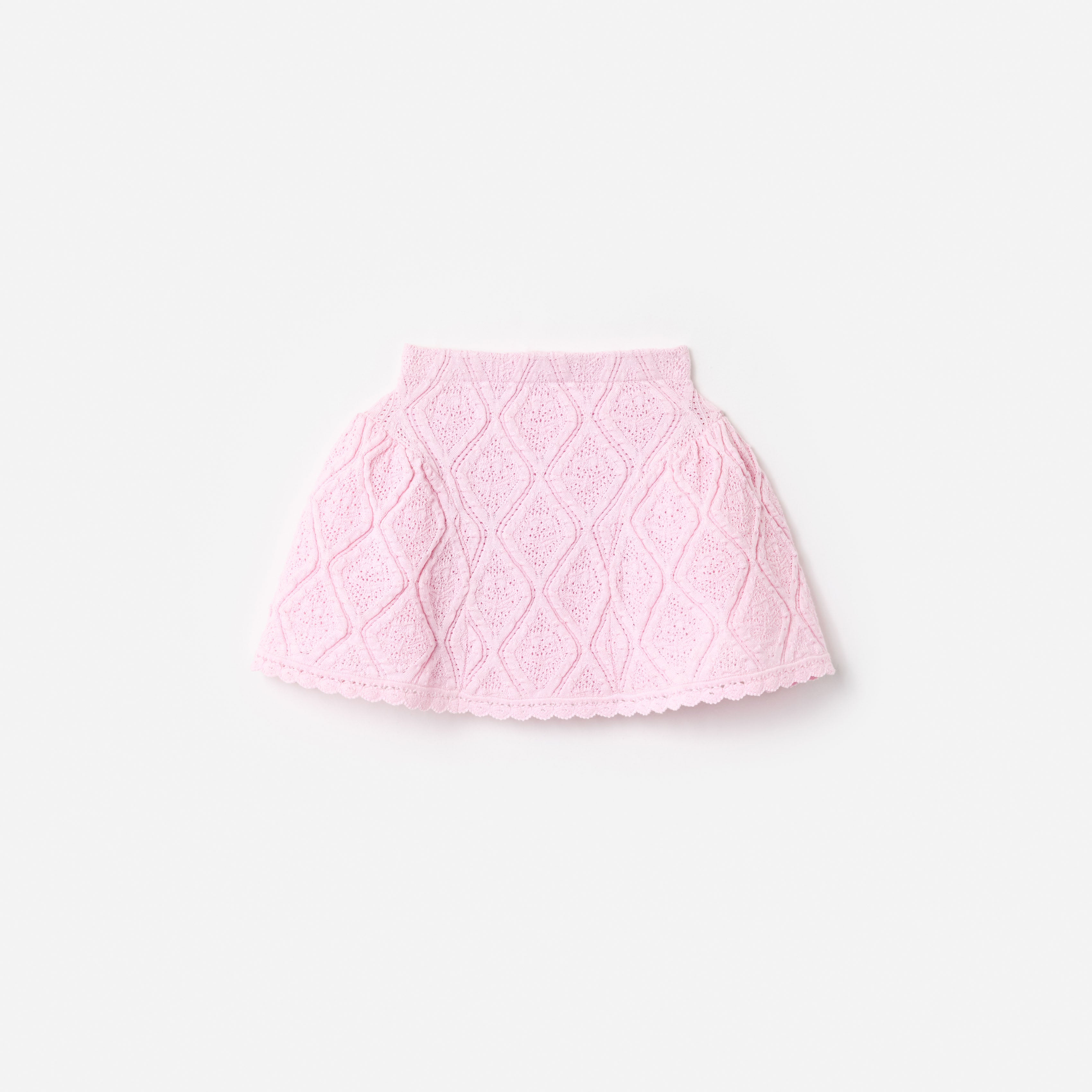 Pink Flower Embroidered Knit Top – self-portrait