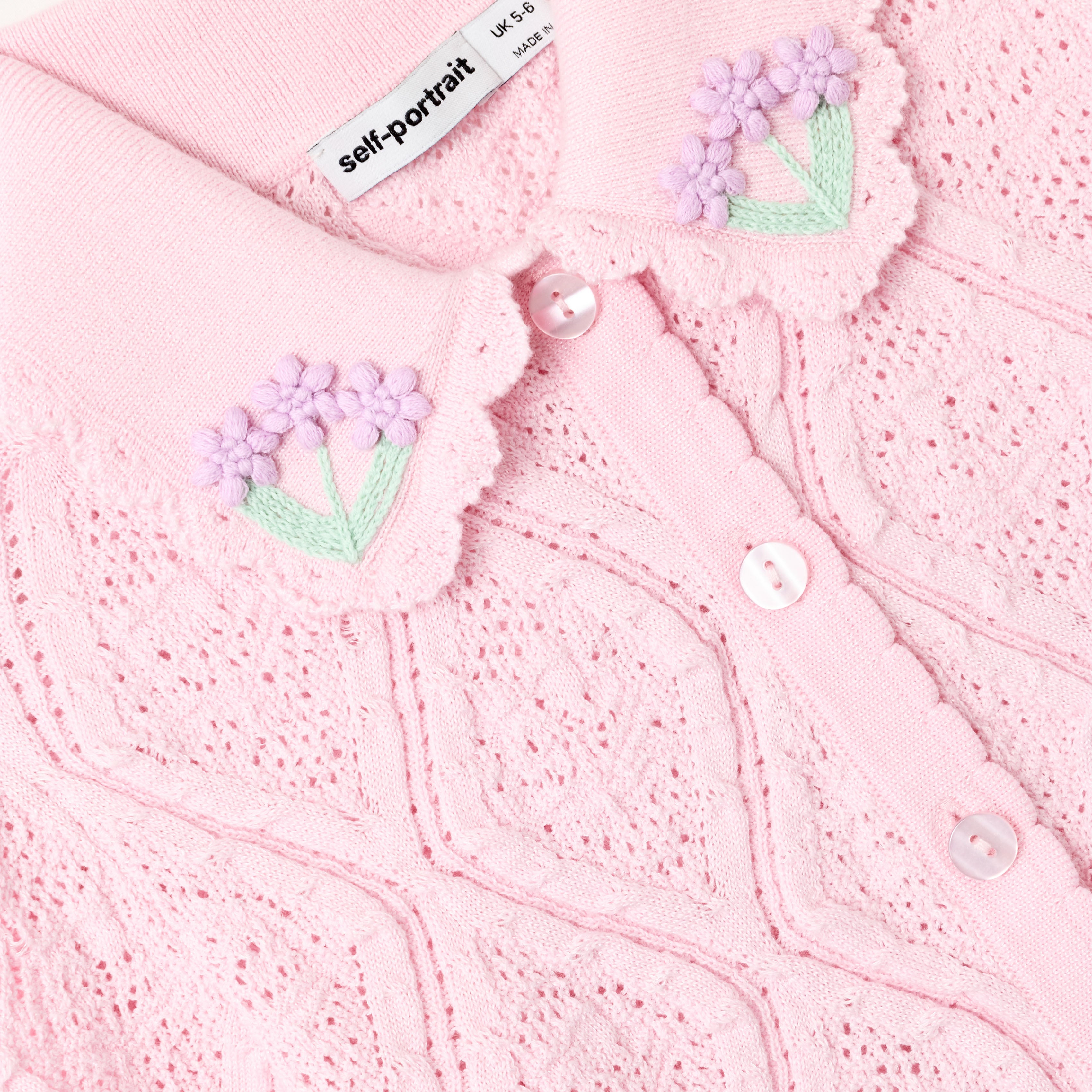 トップス Andmary Rosie flower knit tops pink ANDMARY】Rosie flower knit tops