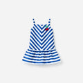 Navy Stripe Cherry Motif Dress
