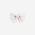 Cream Large Lace Bow Hair Clip