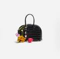 Embossed Leather Black Mini Bag