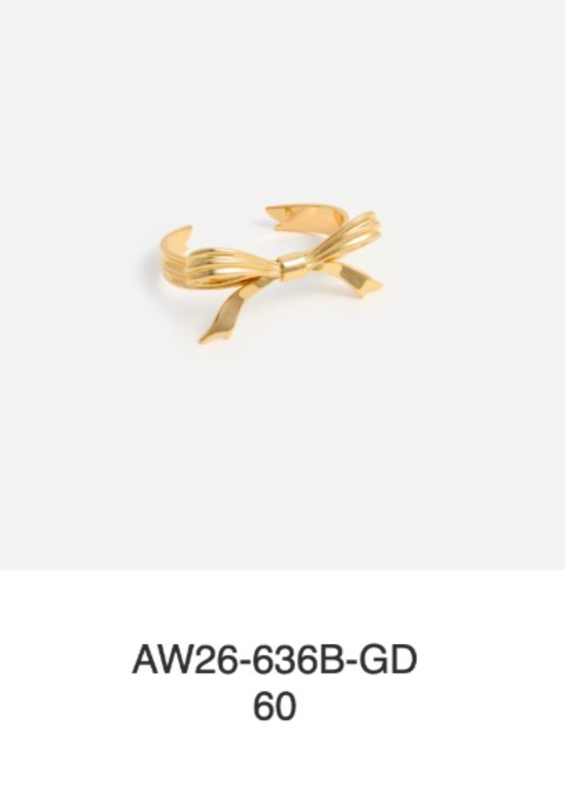 Gold Bow Bangle