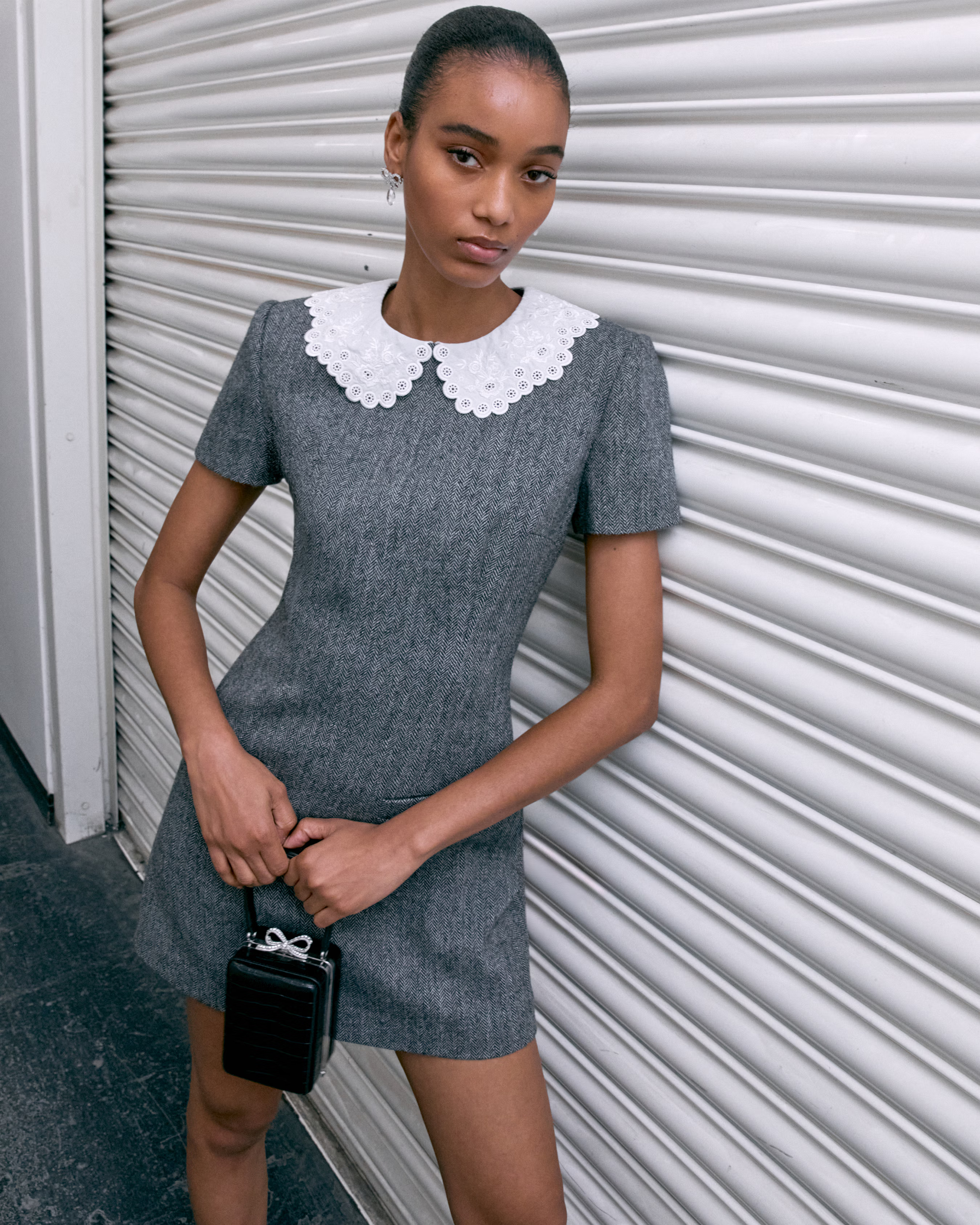 grey short dress Karreey Mini Dress Grey